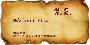 Néveri Rita névjegykártya